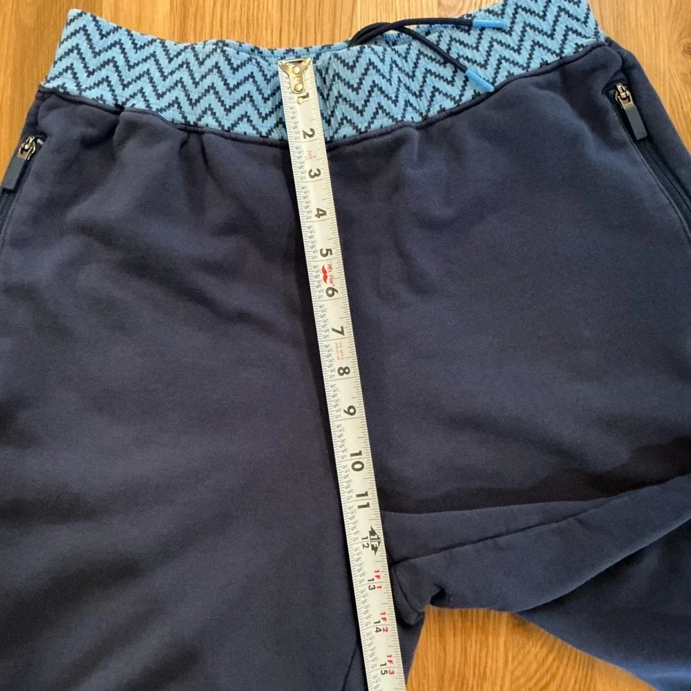 Nike Air Jordan Mens Medium‎ Navy Blue Basketball Shorts Drawstring Zigzag Trim